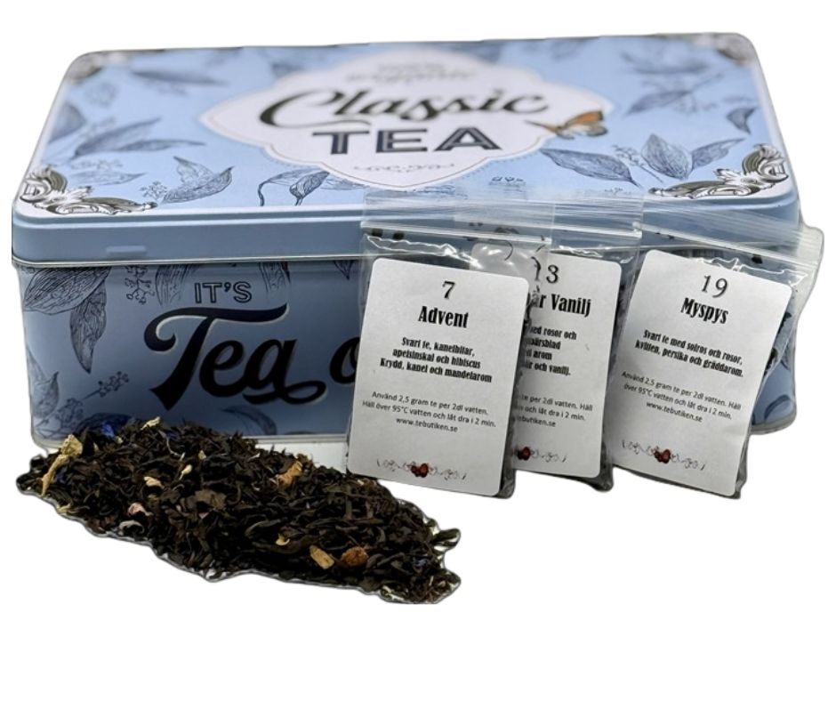 Julkalender med 24 Rooibos teer i Classic Tea burk